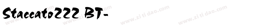 Staccato222 BT字体转换